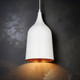 Modern White Pendant Light Gold Inner, Long Cord Modern White Pendant Light Gold Inner, Long Cord